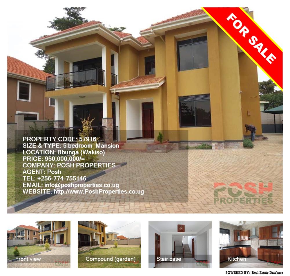 5 bedroom Mansion  for sale in Bbunga Wakiso Uganda, code: 57916