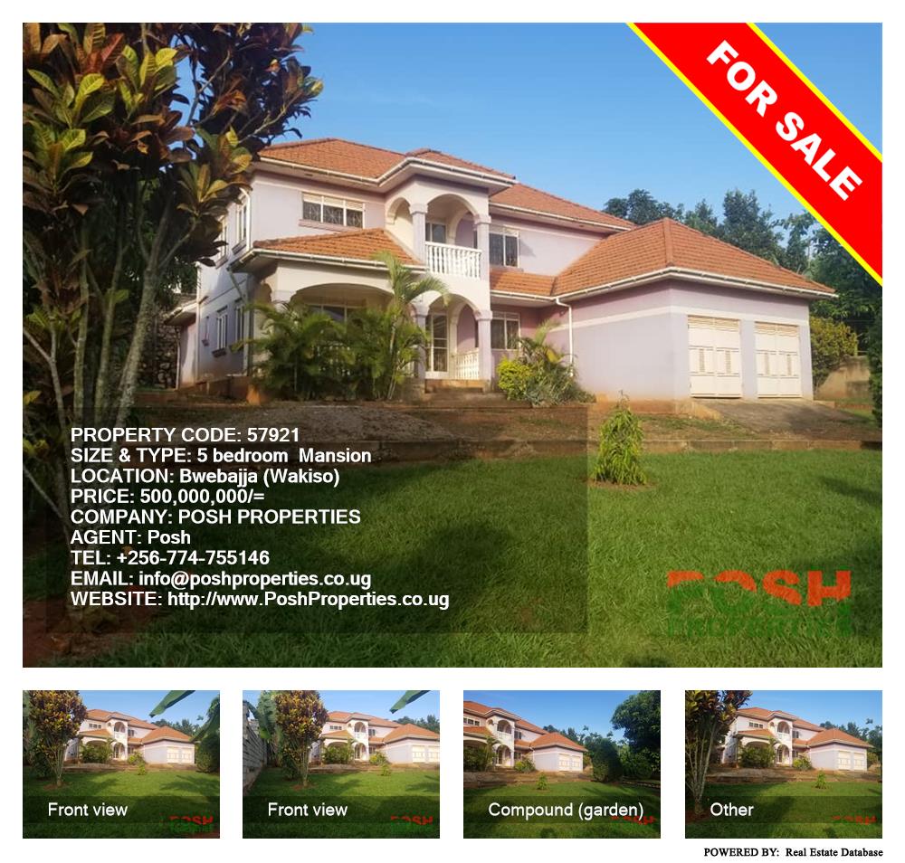 5 bedroom Mansion  for sale in Bwebajja Wakiso Uganda, code: 57921