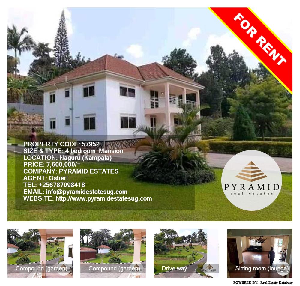 4 bedroom Mansion  for rent in Naguru Kampala Uganda, code: 57952