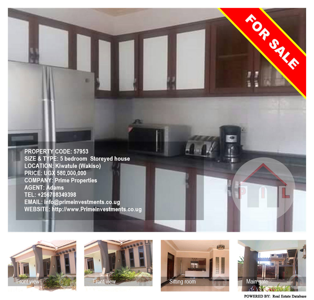 5 bedroom Storeyed house  for sale in Kiwaatule Wakiso Uganda, code: 57953