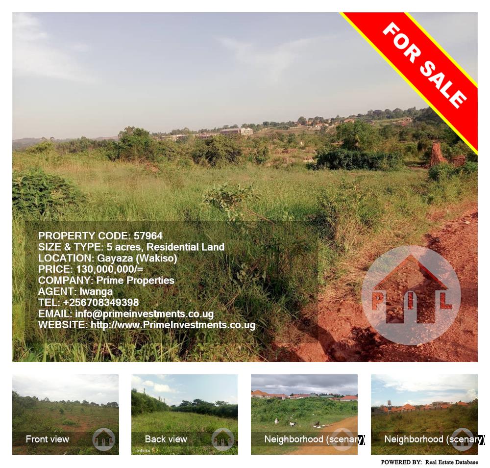 Residential Land  for sale in Gayaza Wakiso Uganda, code: 57964