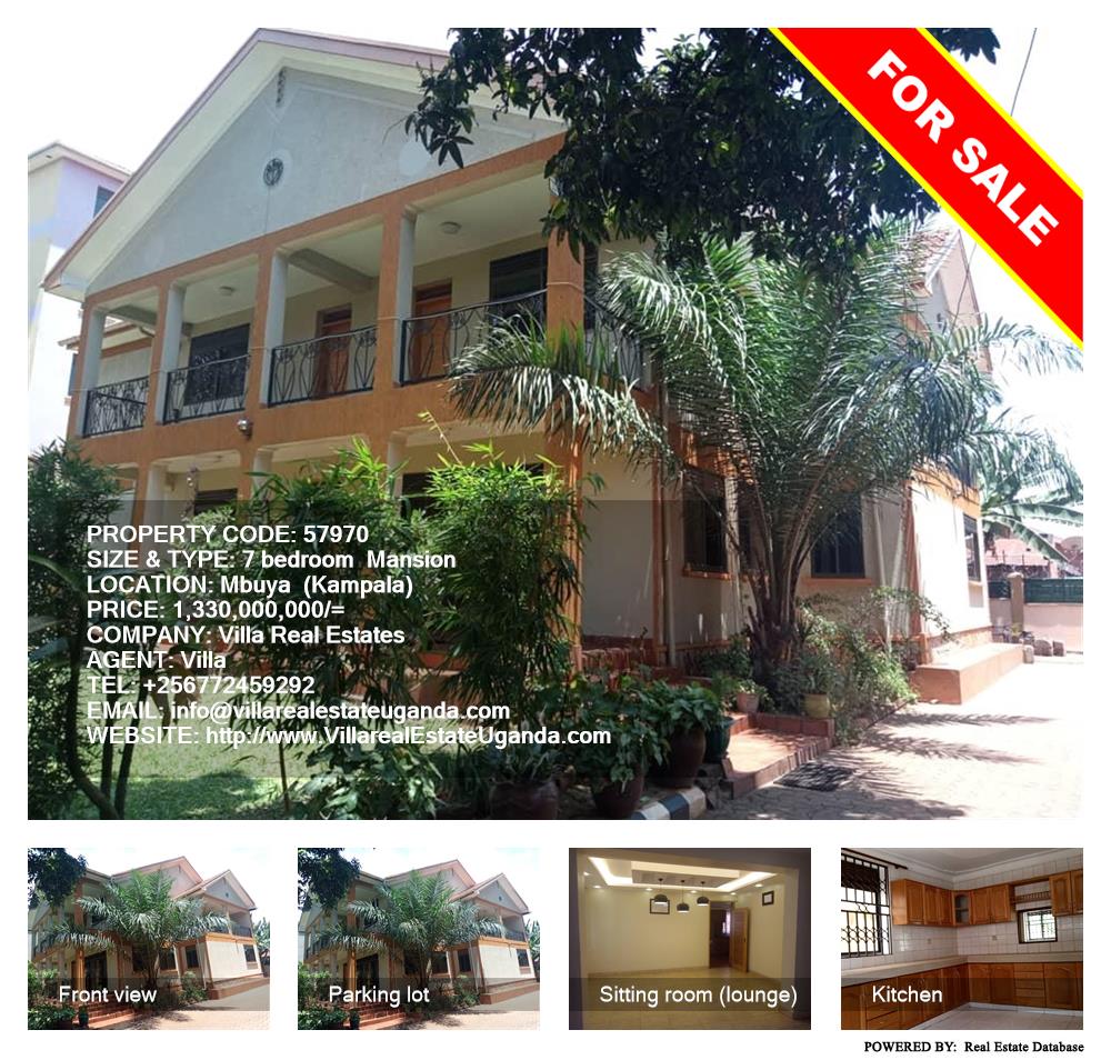 7 bedroom Mansion  for sale in Mbuya Kampala Uganda, code: 57970