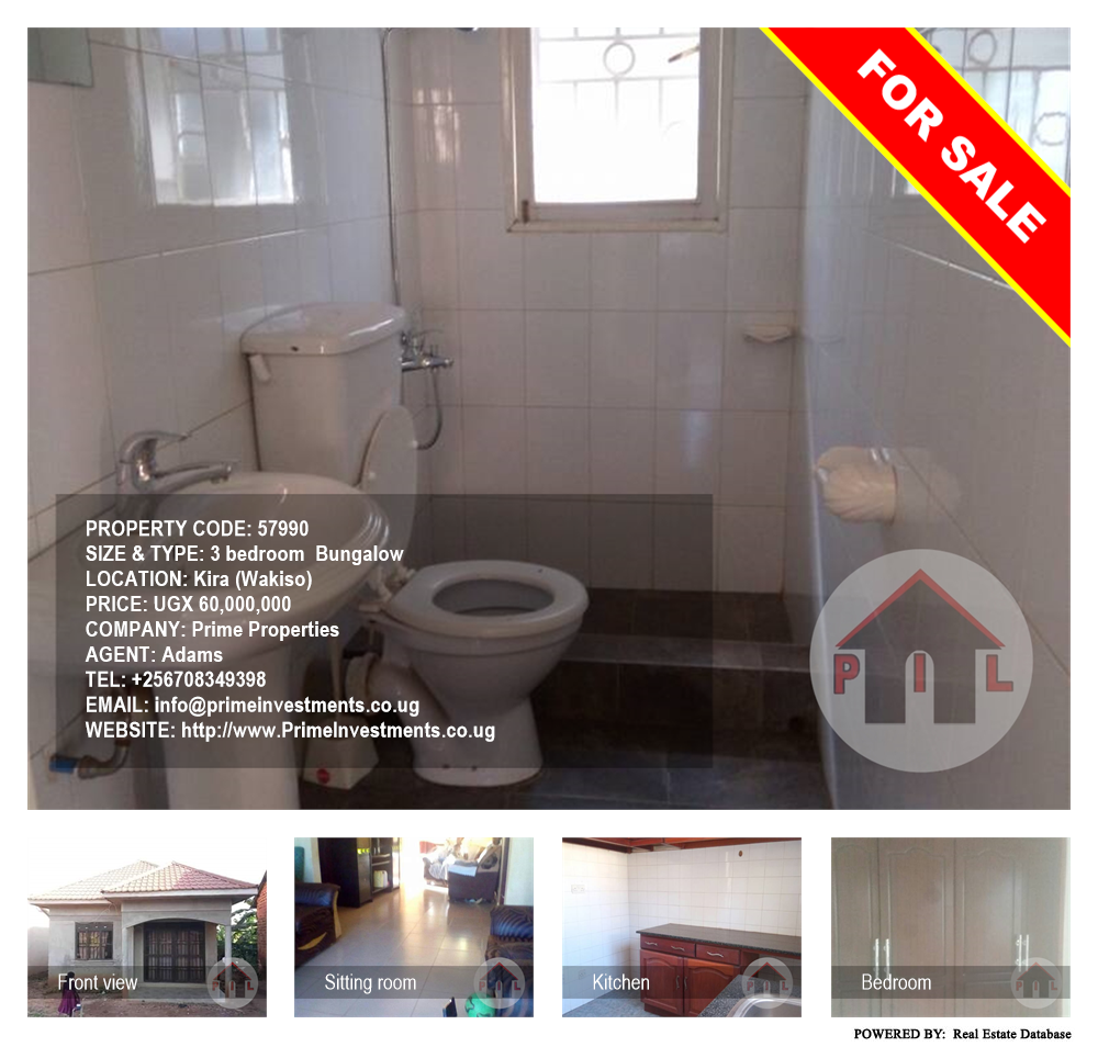 3 bedroom Bungalow  for sale in Kira Wakiso Uganda, code: 57990