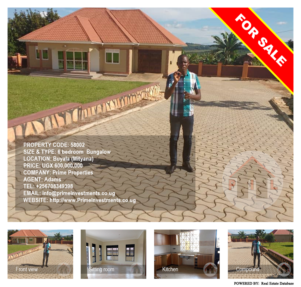 6 bedroom Bungalow  for sale in Buyala Mityana Uganda, code: 58002