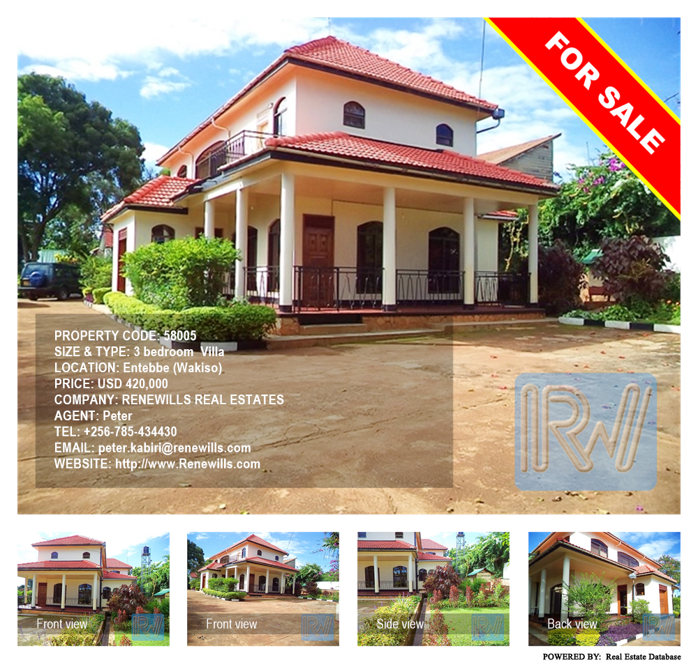 3 bedroom Villa  for sale in Entebbe Wakiso Uganda, code: 58005