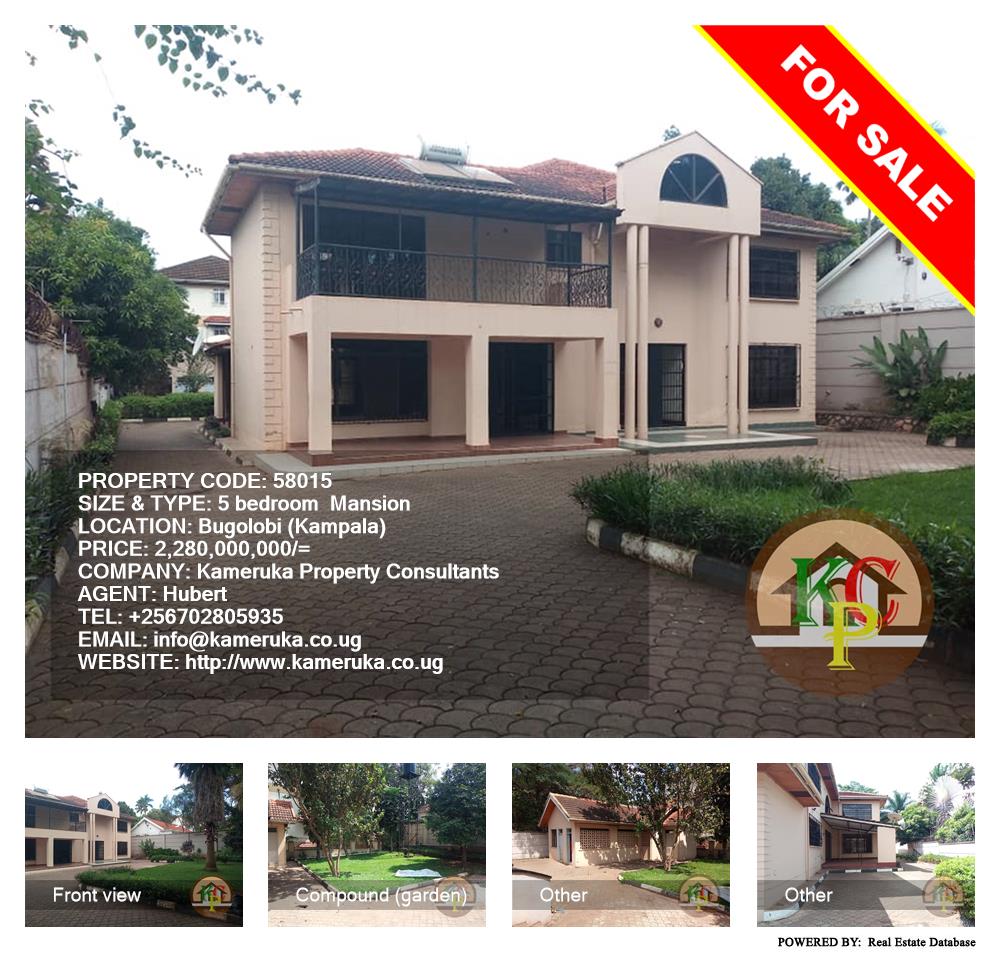 5 bedroom Mansion  for sale in Bugoloobi Kampala Uganda, code: 58015