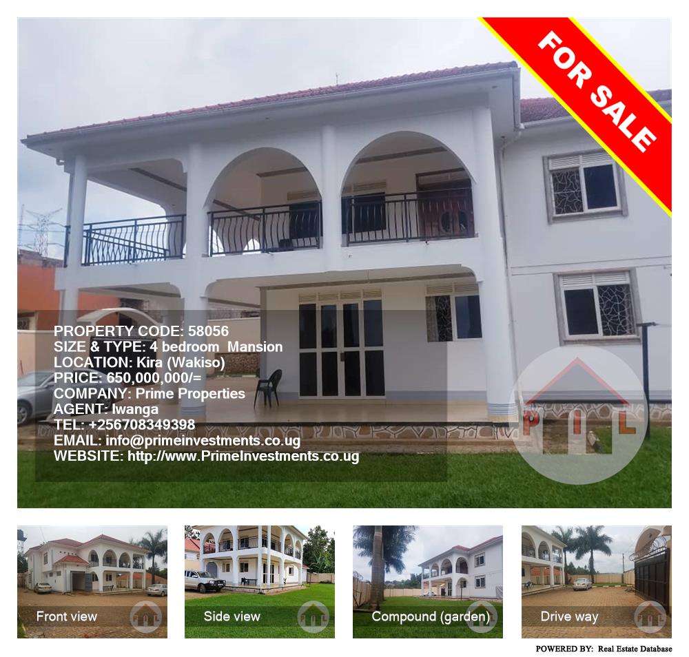 4 bedroom Mansion  for sale in Kira Wakiso Uganda, code: 58056