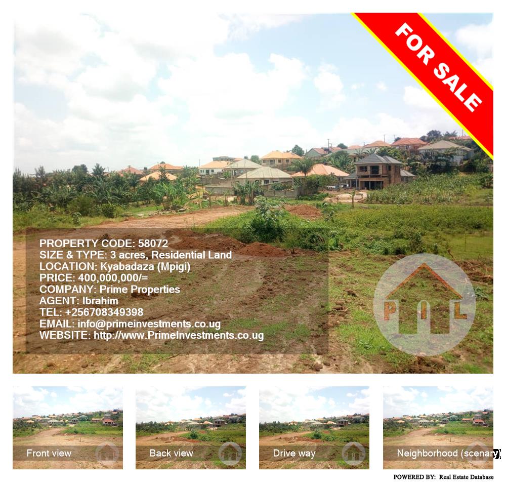 Residential Land  for sale in Kyabadaza Mpigi Uganda, code: 58072
