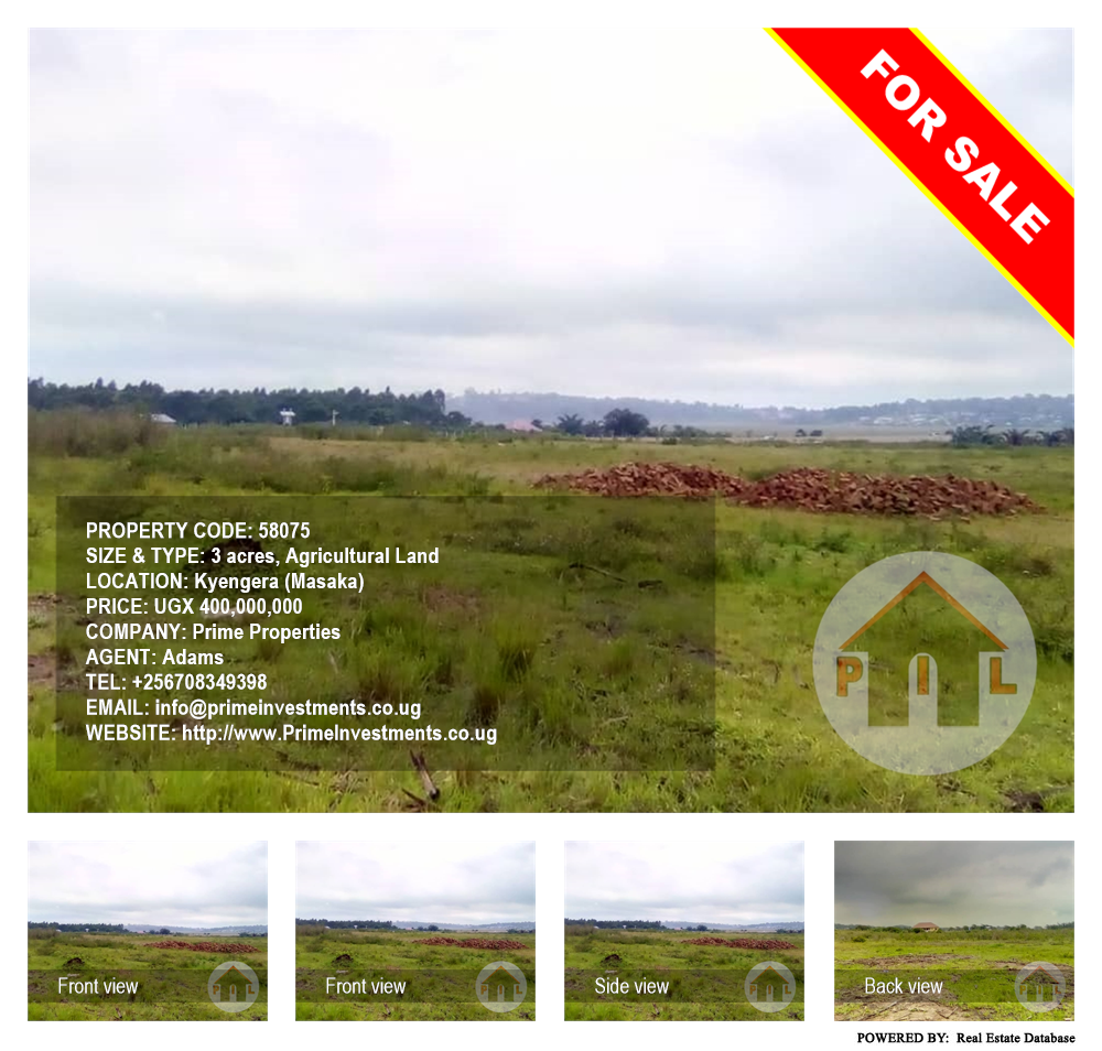 Agricultural Land  for sale in Kyengela Masaka Uganda, code: 58075