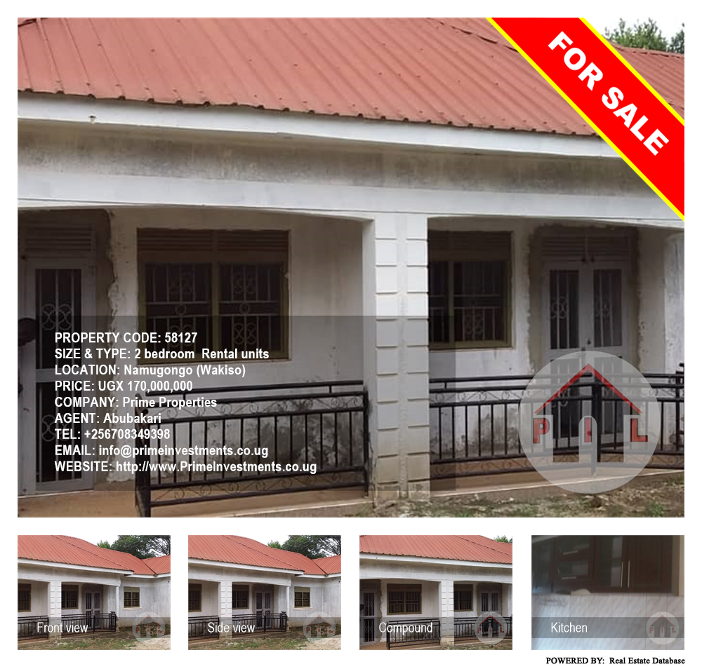 2 bedroom Rental units  for sale in Namugongo Wakiso Uganda, code: 58127