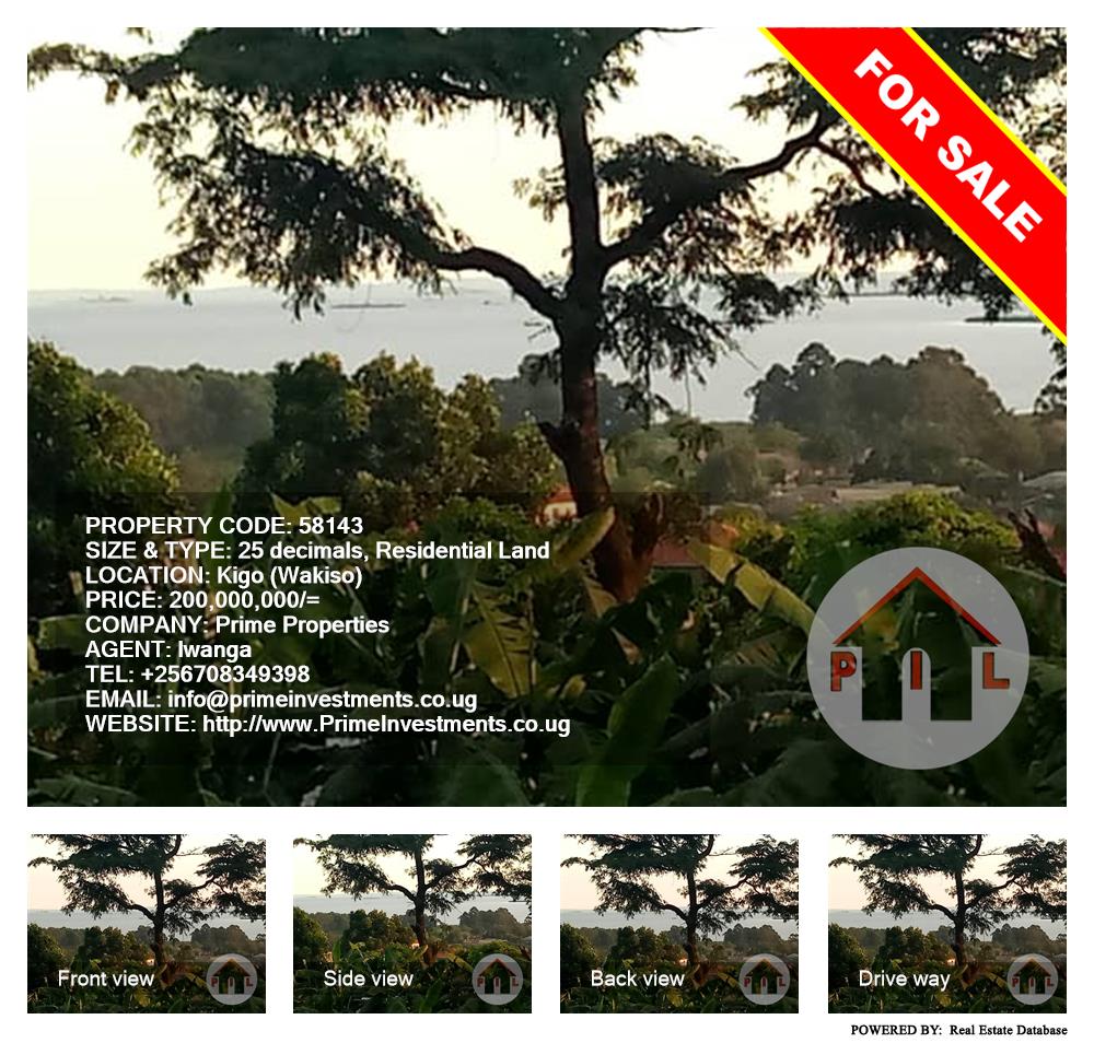 Residential Land  for sale in Kigo Wakiso Uganda, code: 58143
