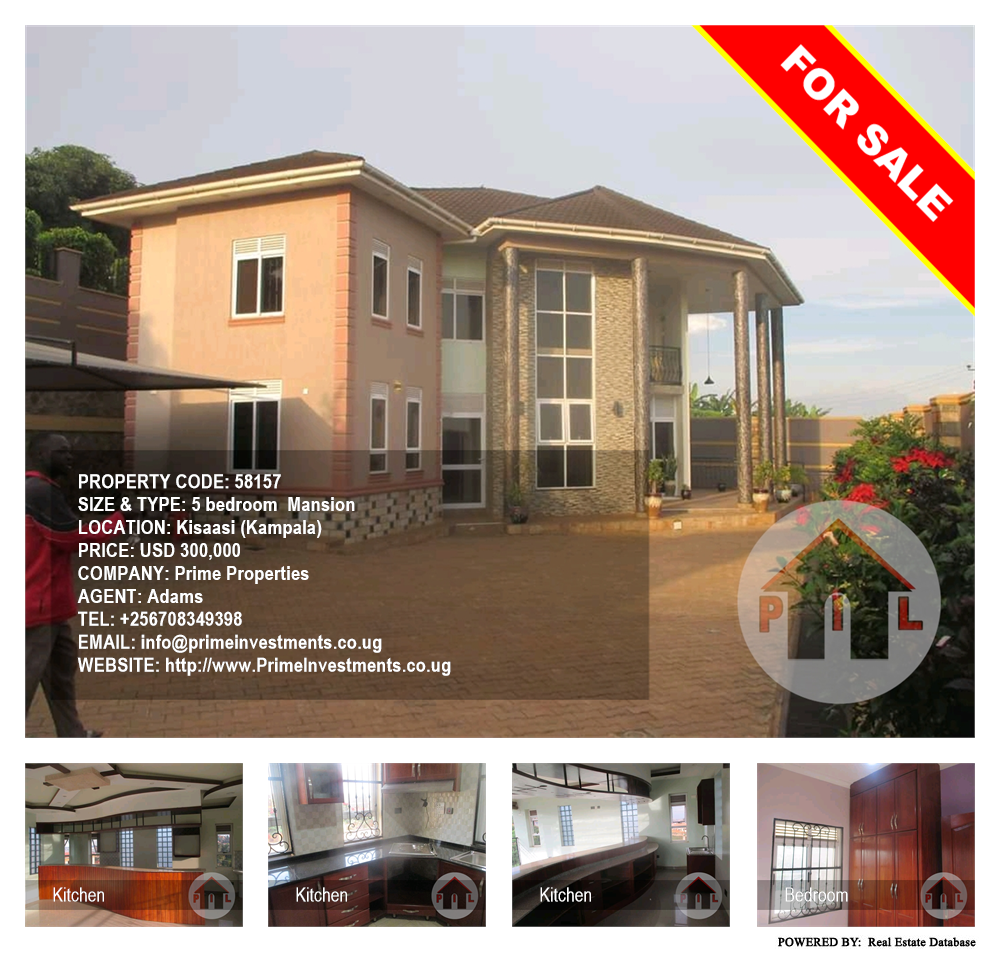 5 bedroom Mansion  for sale in Kisaasi Kampala Uganda, code: 58157