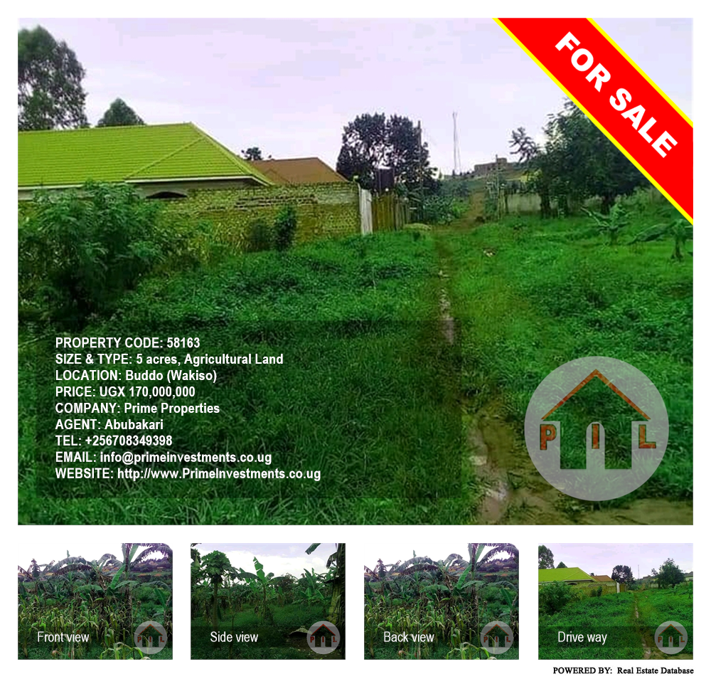 Agricultural Land  for sale in Buddo Wakiso Uganda, code: 58163