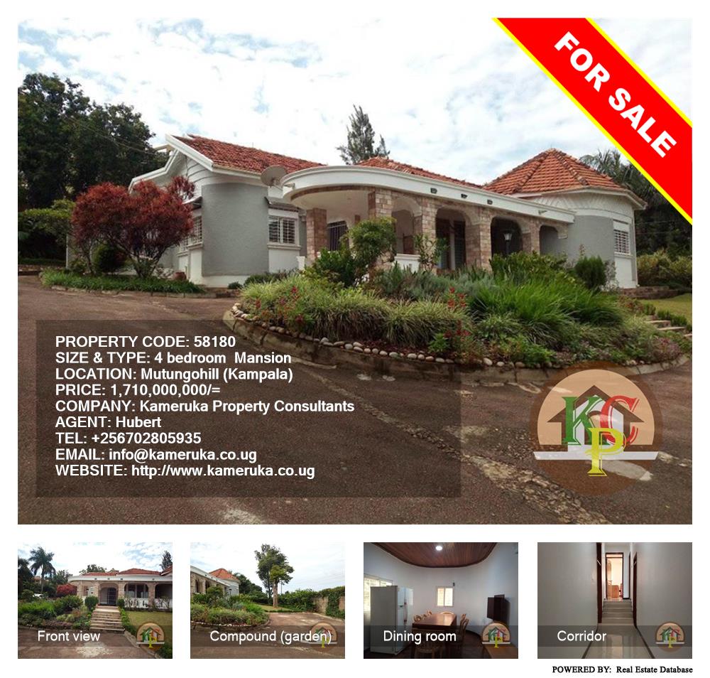 4 bedroom Mansion  for sale in Mutungo Kampala Uganda, code: 58180