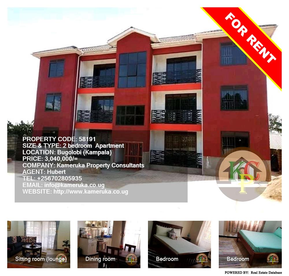 2 bedroom Apartment  for rent in Bugoloobi Kampala Uganda, code: 58191