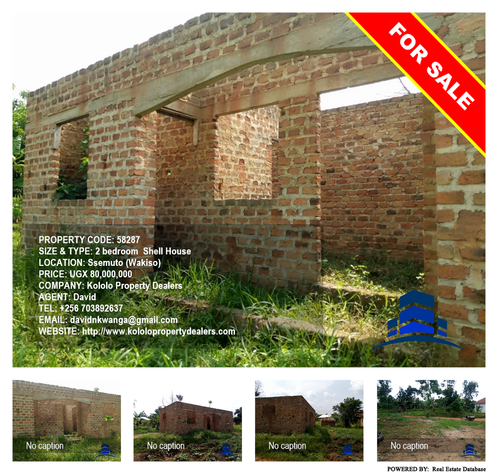 2 bedroom Shell House  for sale in Ssemuto Wakiso Uganda, code: 58287