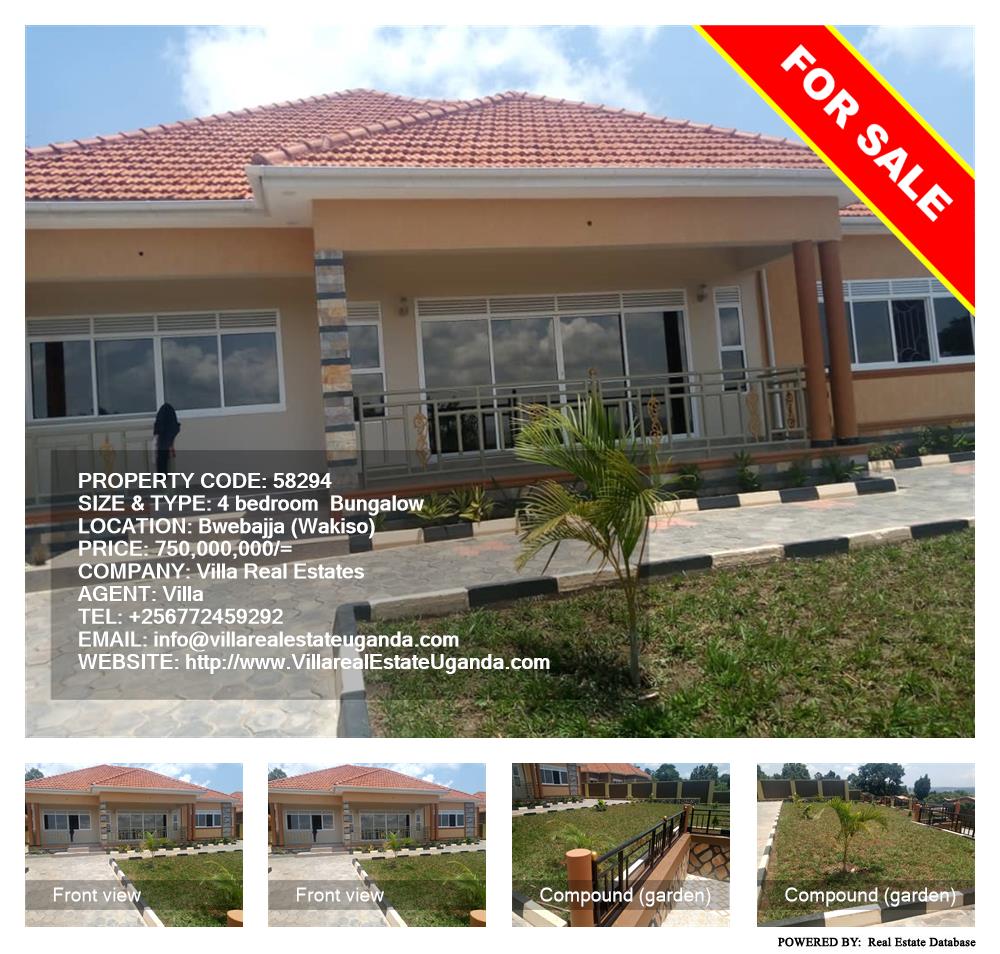 4 bedroom Bungalow  for sale in Bwebajja Wakiso Uganda, code: 58294