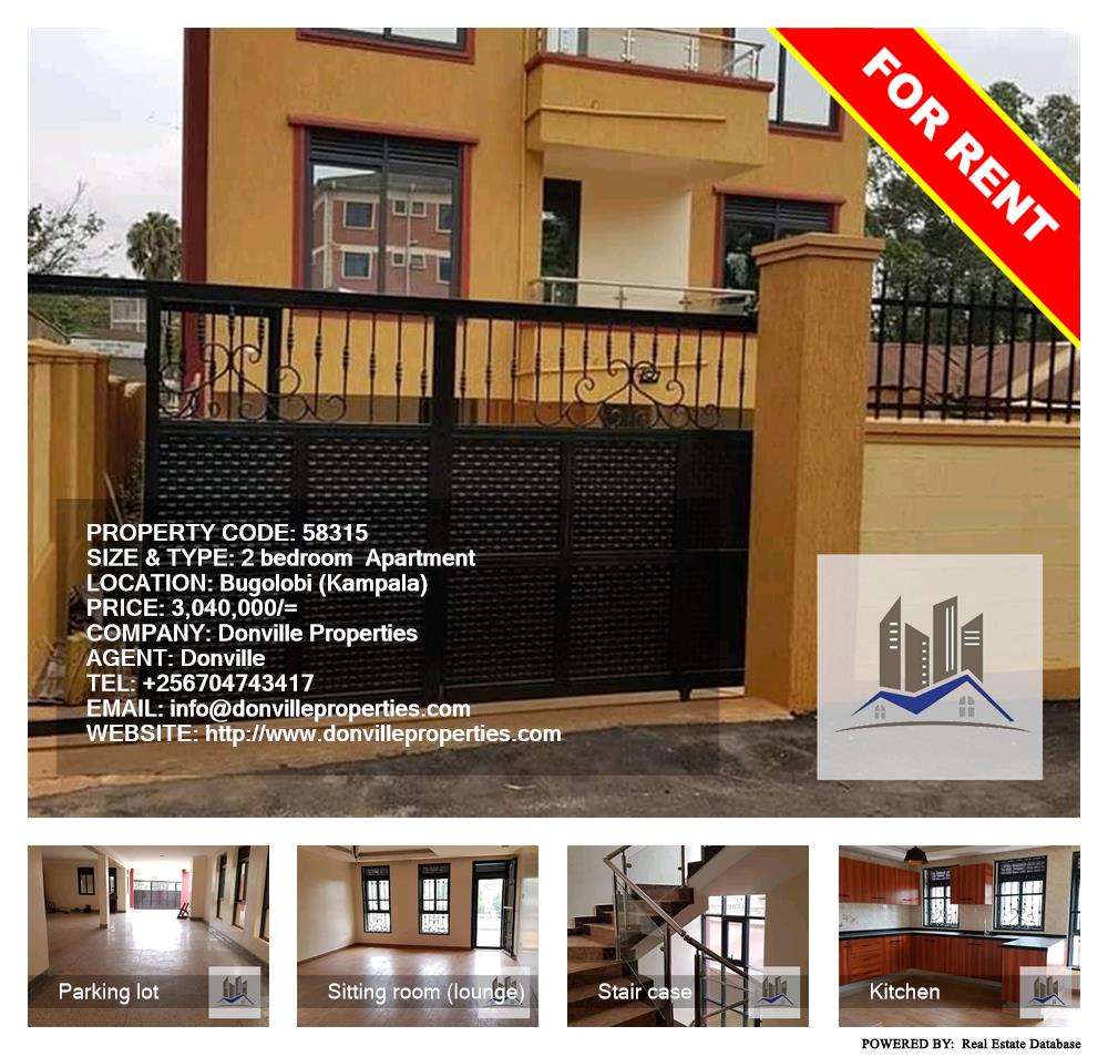 2 bedroom Apartment  for rent in Bugoloobi Kampala Uganda, code: 58315