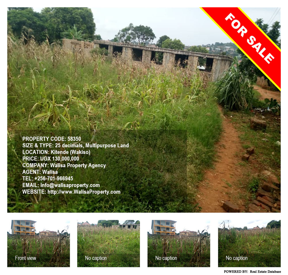 Multipurpose Land  for sale in Kitende Wakiso Uganda, code: 58350