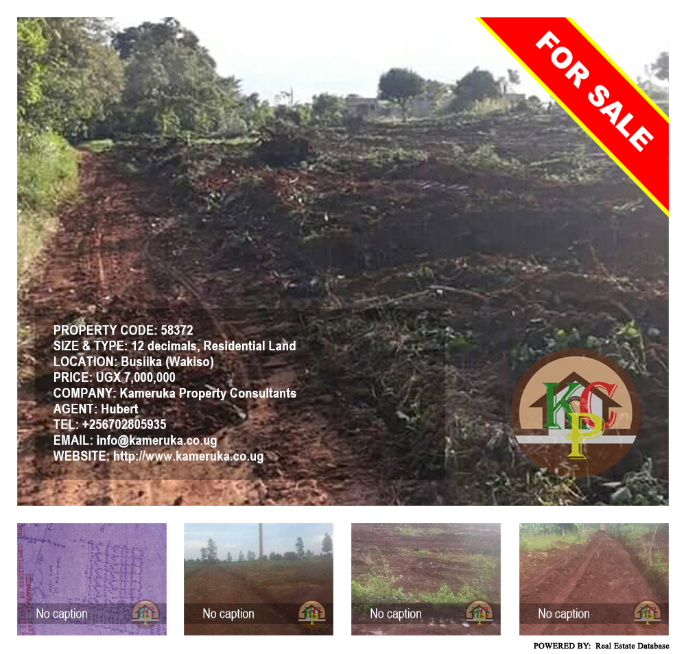 Residential Land  for sale in Busiika Wakiso Uganda, code: 58372
