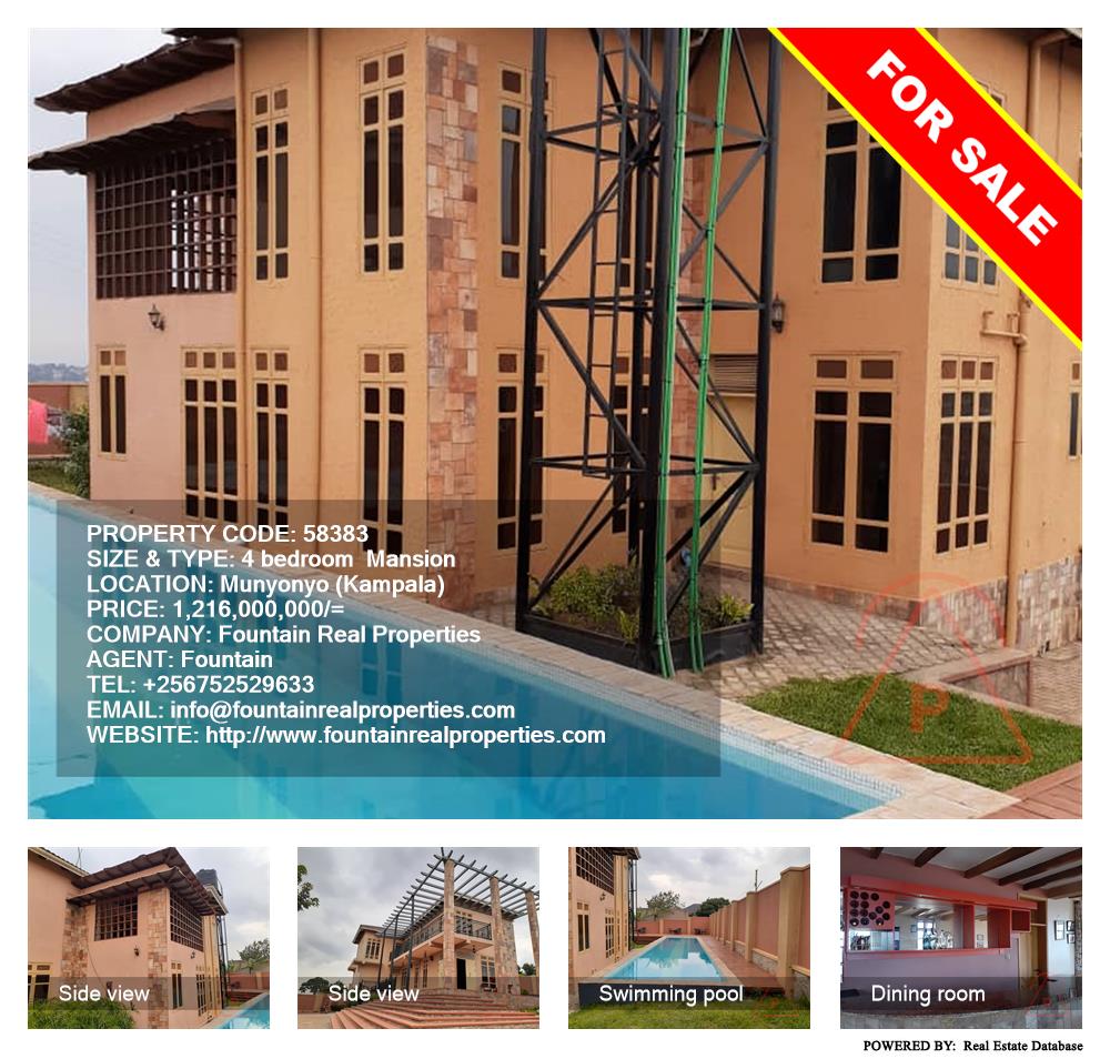 4 bedroom Mansion  for sale in Munyonyo Kampala Uganda, code: 58383
