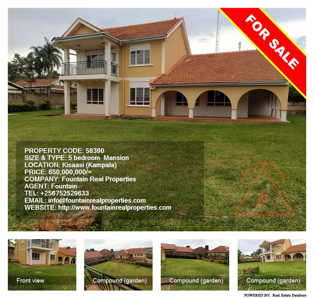 5 bedroom Mansion  for sale in Kisaasi Kampala Uganda, code: 58390