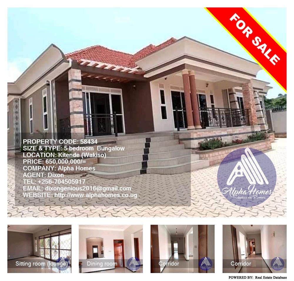 5 bedroom Bungalow  for sale in Kitende Wakiso Uganda, code: 58434