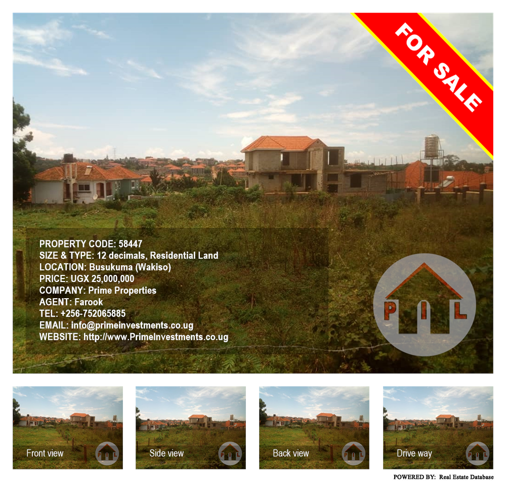 Residential Land  for sale in Busukuma Wakiso Uganda, code: 58447