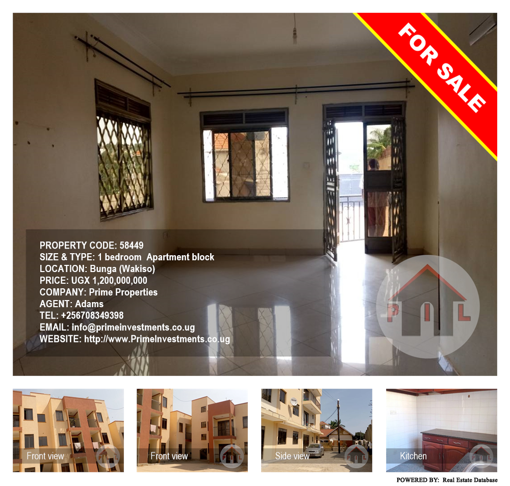 1 bedroom Apartment block  for sale in Bbunga Wakiso Uganda, code: 58449