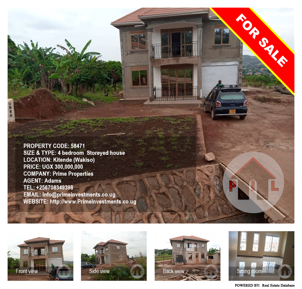 4 bedroom Storeyed house  for sale in Kitende Wakiso Uganda, code: 58471