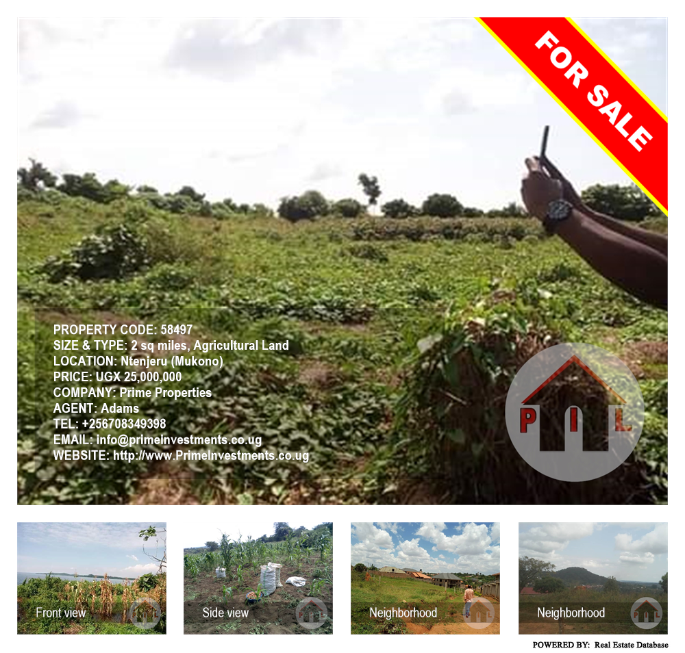 Agricultural Land  for sale in Ntenjjeru Mukono Uganda, code: 58497