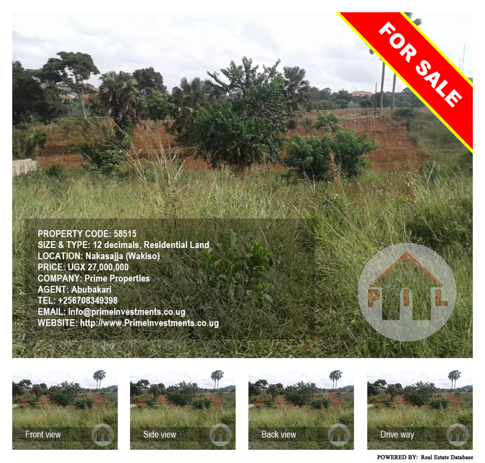 Residential Land  for sale in Nakassajja Wakiso Uganda, code: 58515