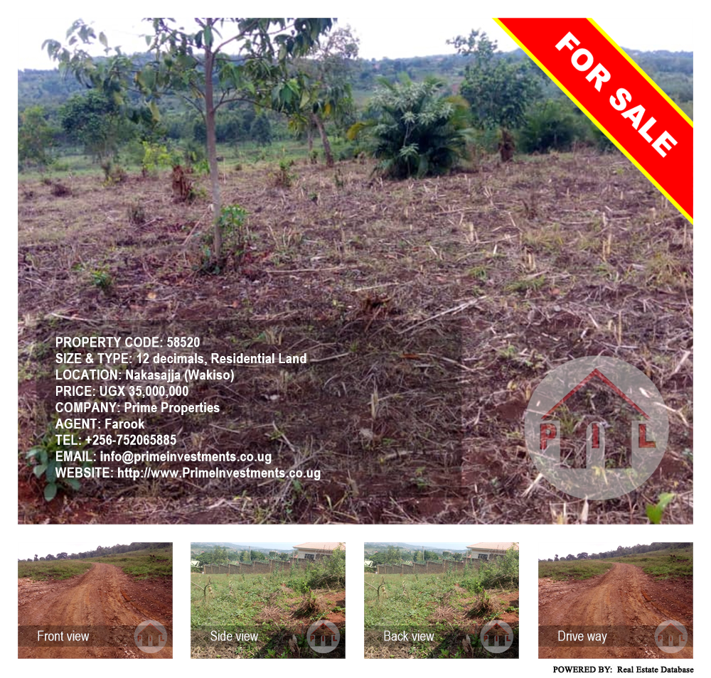 Residential Land  for sale in Nakassajja Wakiso Uganda, code: 58520