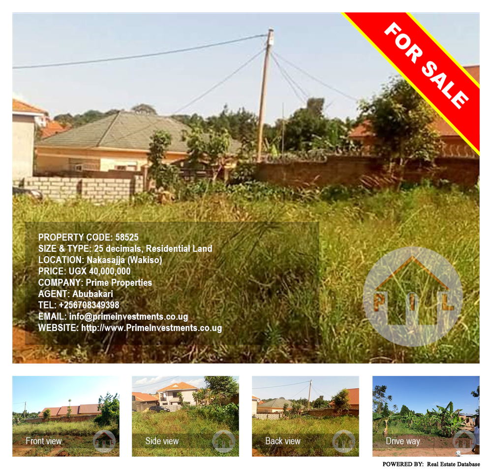 Residential Land  for sale in Nakassajja Wakiso Uganda, code: 58525