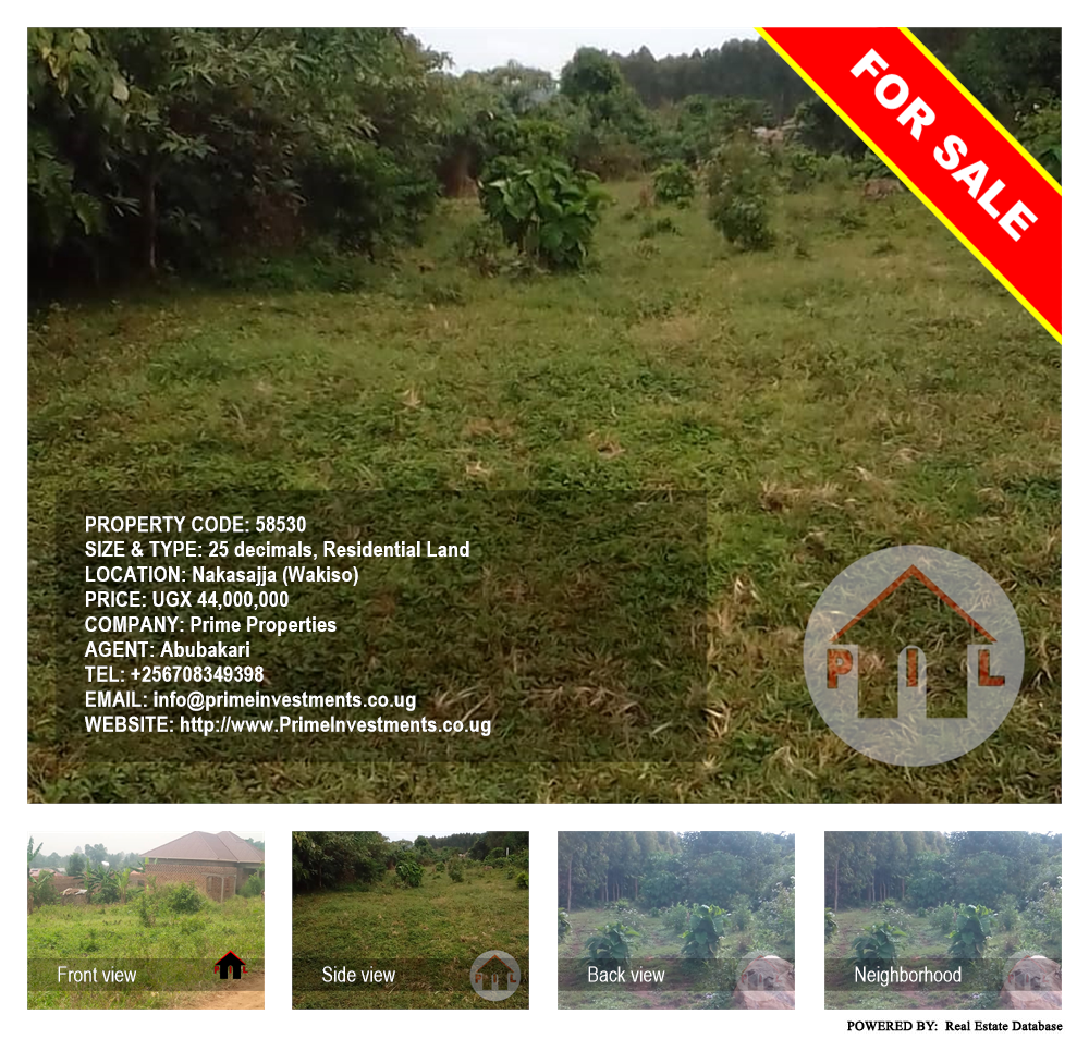 Residential Land  for sale in Nakassajja Wakiso Uganda, code: 58530