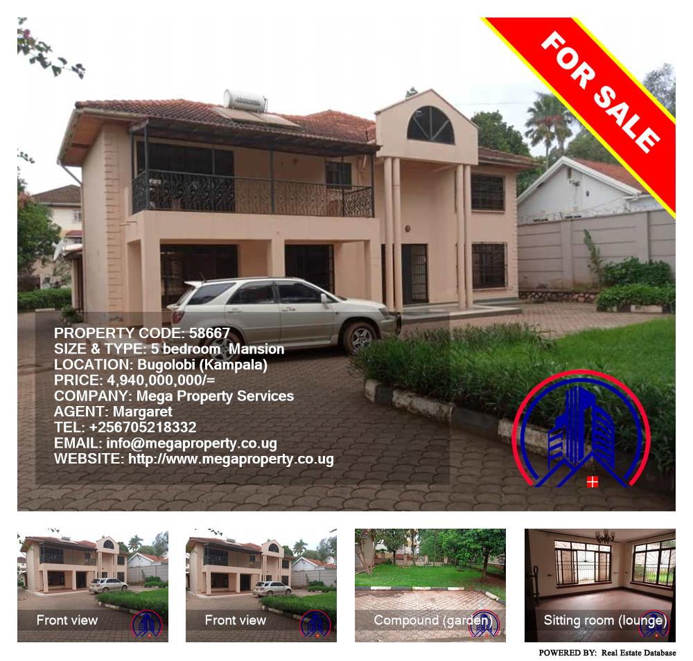 5 bedroom Mansion  for sale in Bugoloobi Kampala Uganda, code: 58667