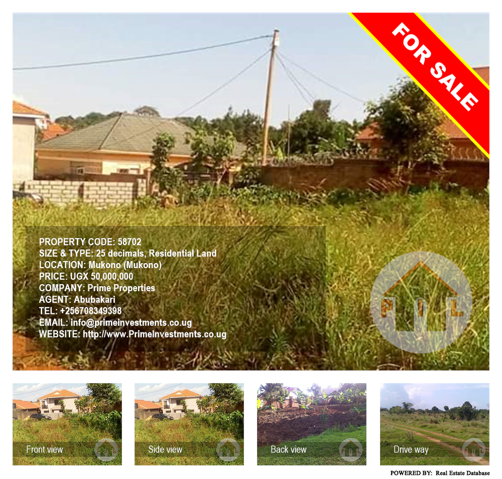 Residential Land  for sale in Mukono Mukono Uganda, code: 58702