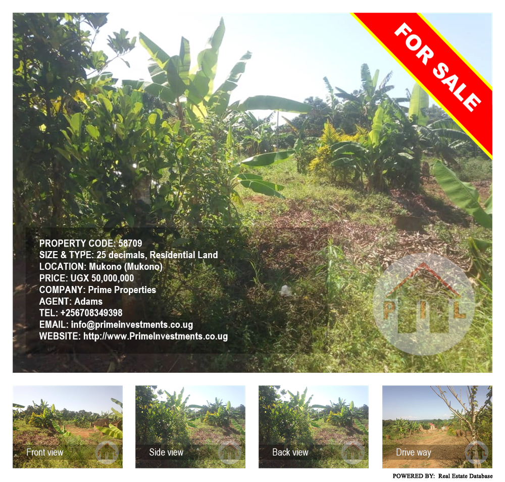 Residential Land  for sale in Mukono Mukono Uganda, code: 58709