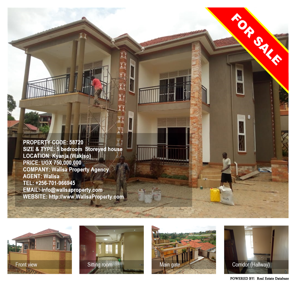 5 bedroom Storeyed house  for sale in Kyanja Wakiso Uganda, code: 58720