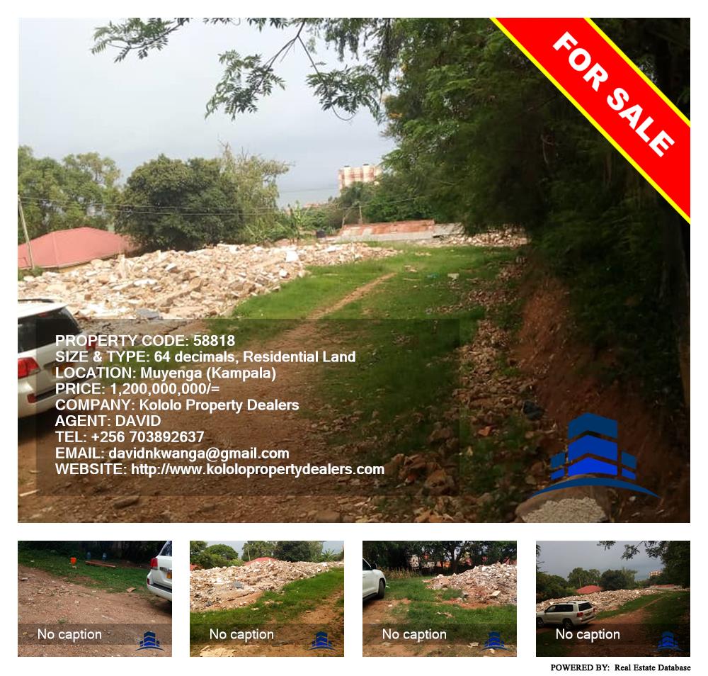 Residential Land  for sale in Muyenga Kampala Uganda, code: 58818