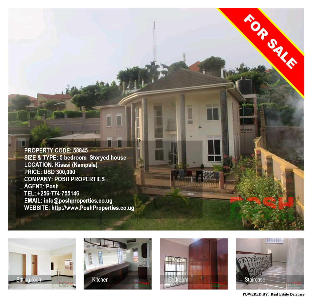 5 bedroom Storeyed house  for sale in Kisaasi Kampala Uganda, code: 58845