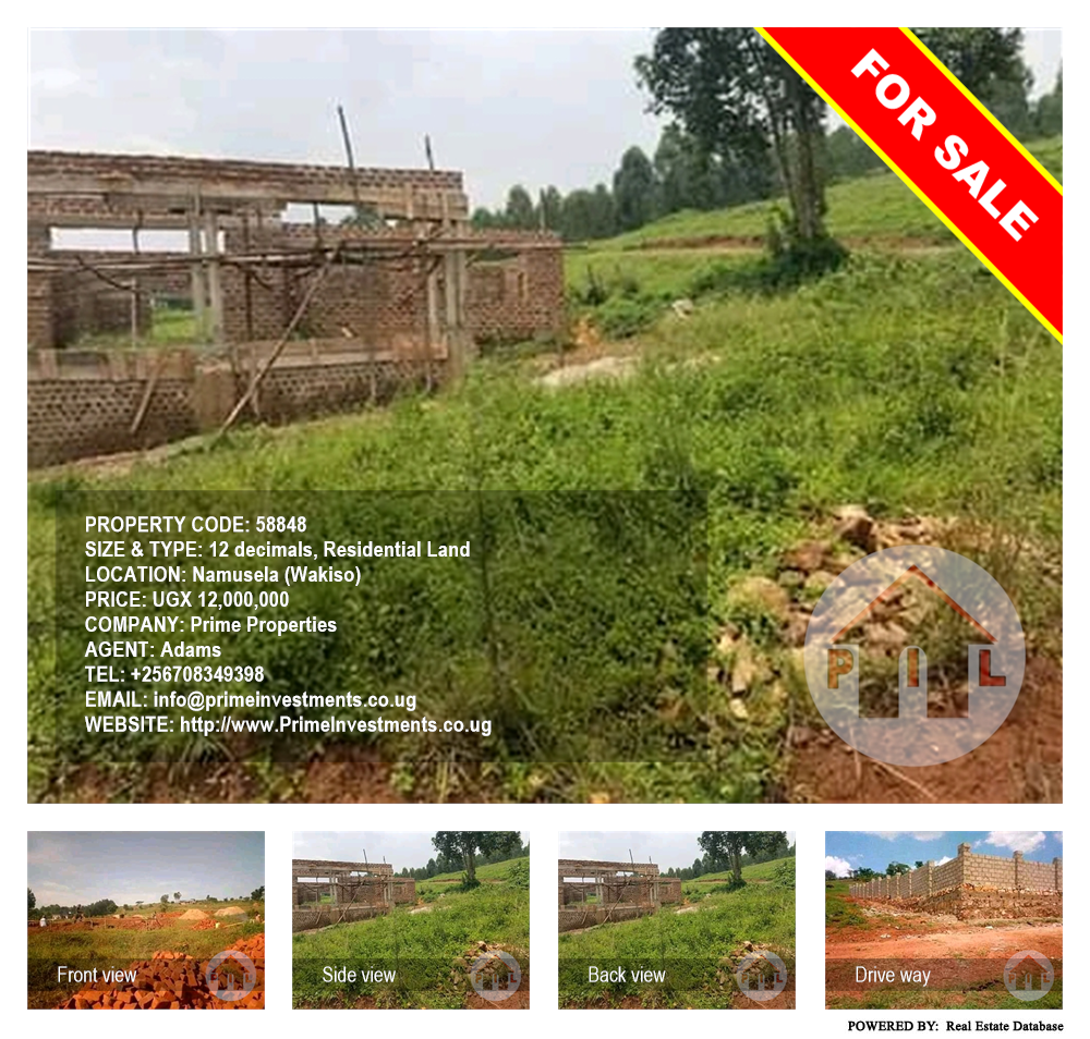 Residential Land  for sale in Namusela Wakiso Uganda, code: 58848
