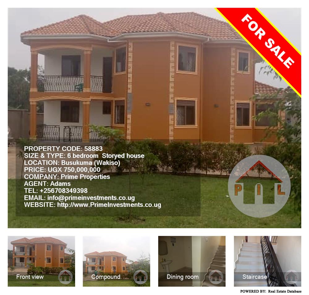 6 bedroom Storeyed house  for sale in Busukuma Wakiso Uganda, code: 58883