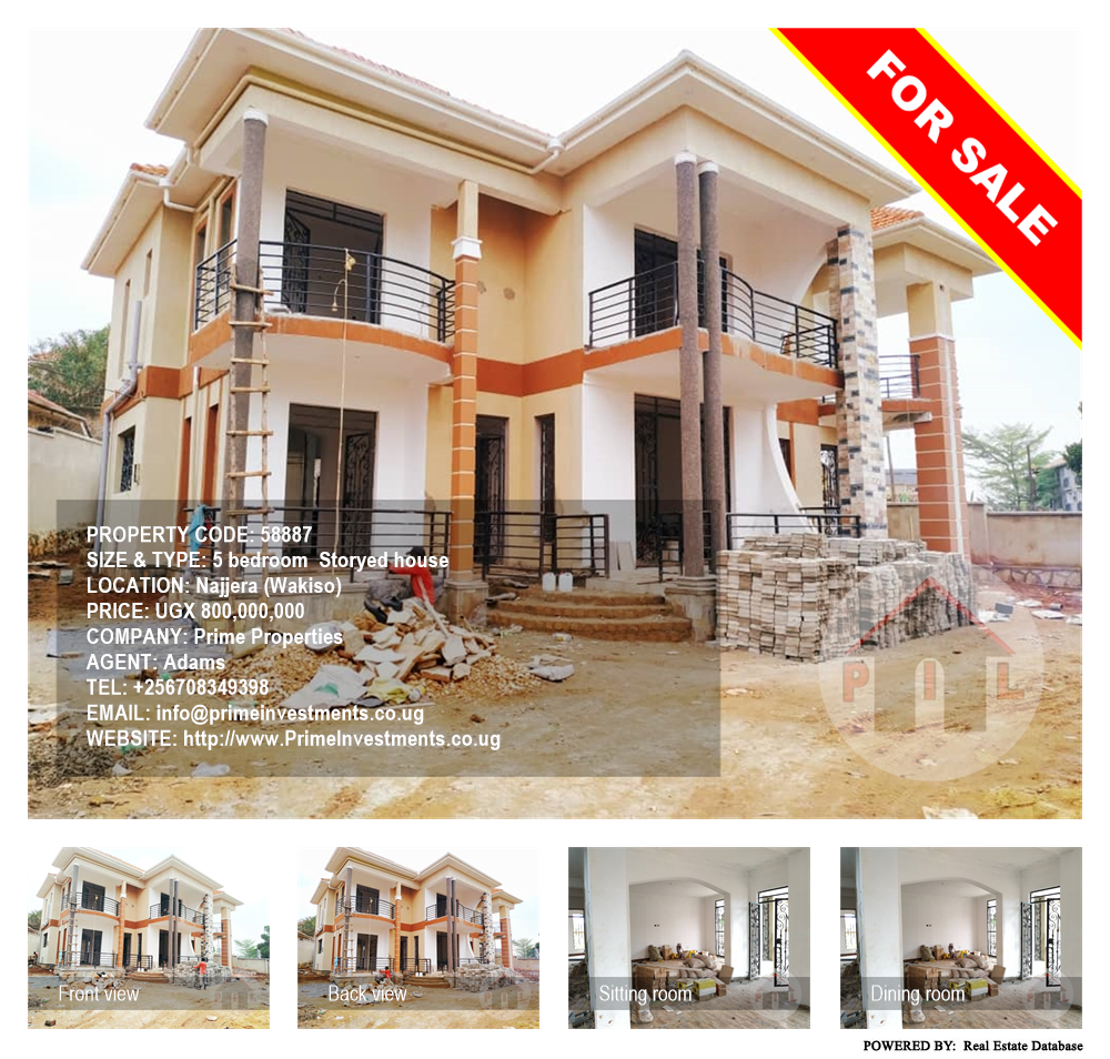 5 bedroom Storeyed house  for sale in Najjera Wakiso Uganda, code: 58887