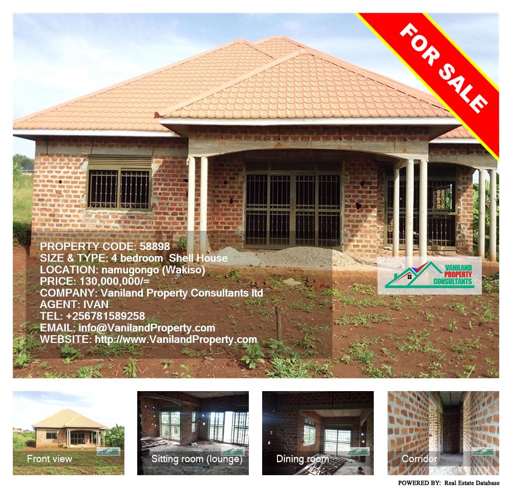 4 bedroom Shell House  for sale in Namugongo Wakiso Uganda, code: 58898