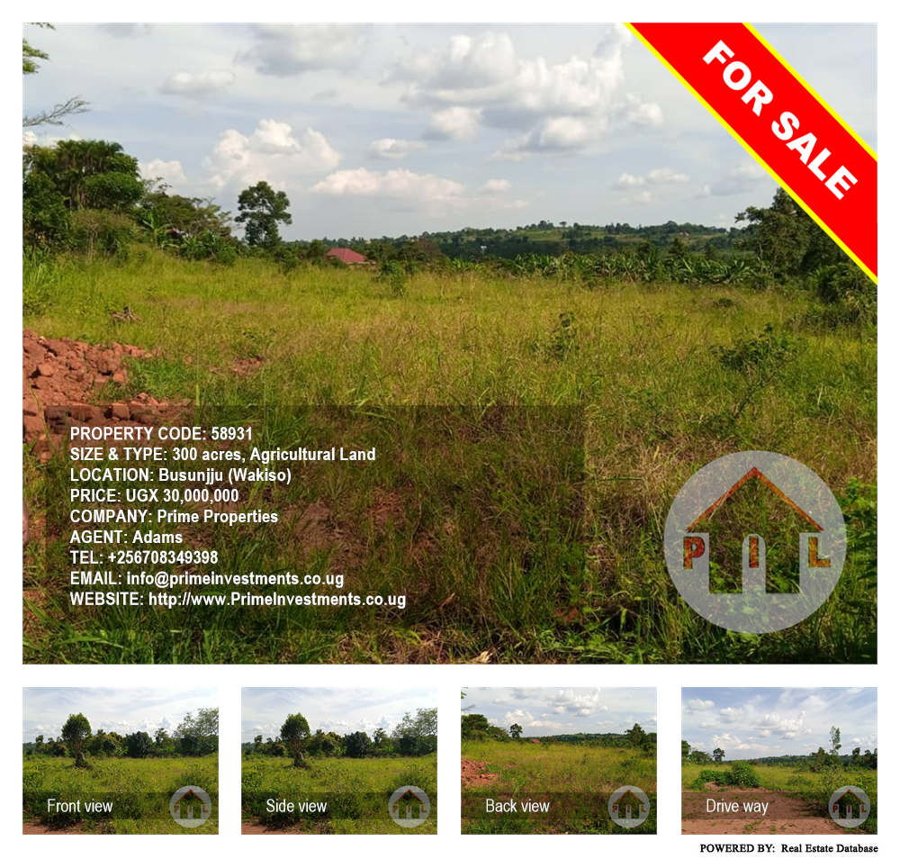 Agricultural Land  for sale in Busunjju Wakiso Uganda, code: 58931