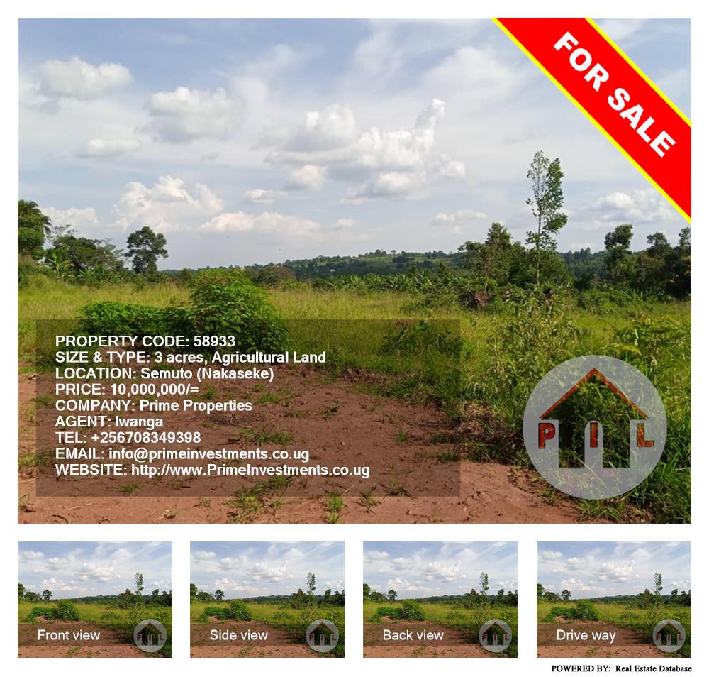 Agricultural Land  for sale in Ssemuto Nakaseke Uganda, code: 58933