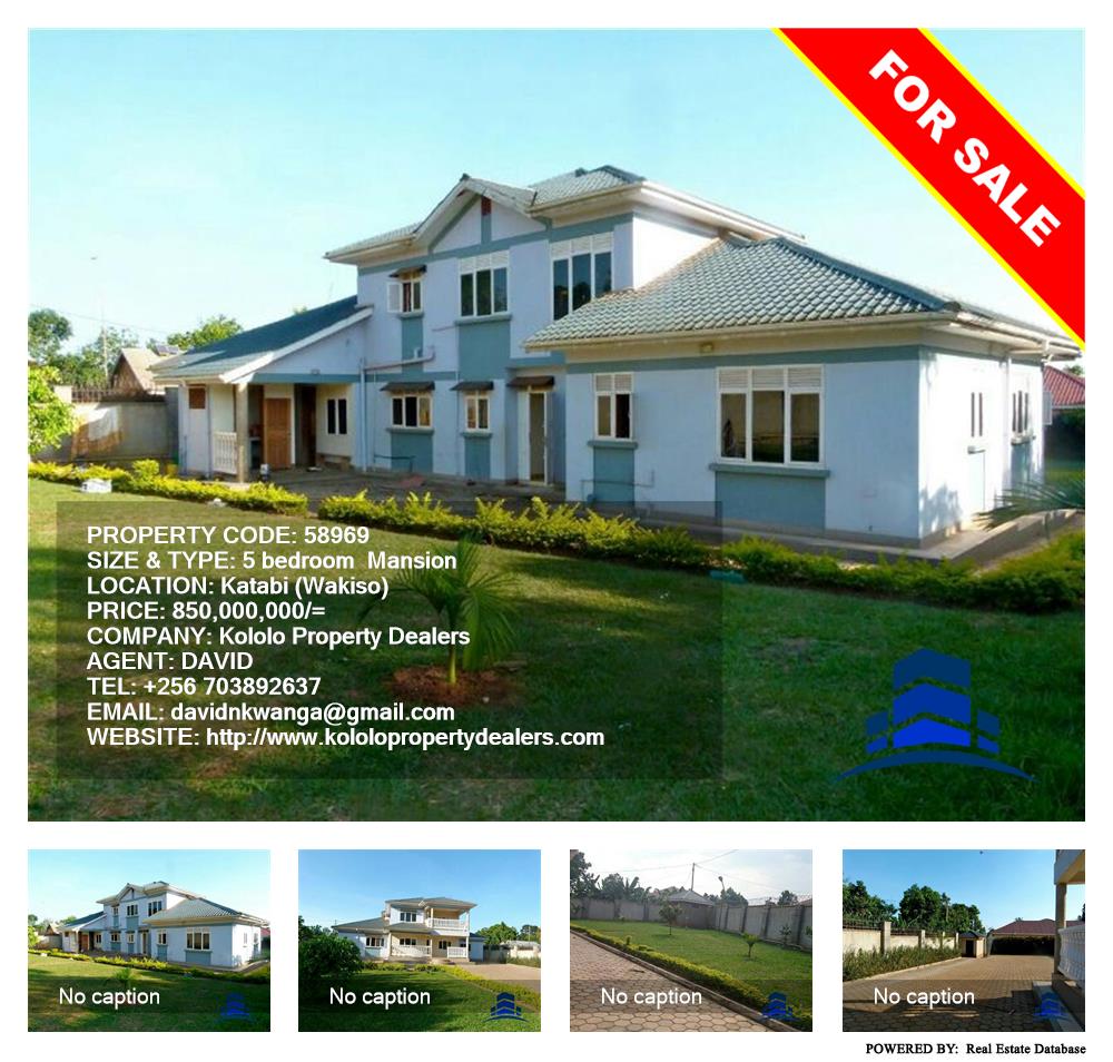 5 bedroom Mansion  for sale in Katabi Wakiso Uganda, code: 58969