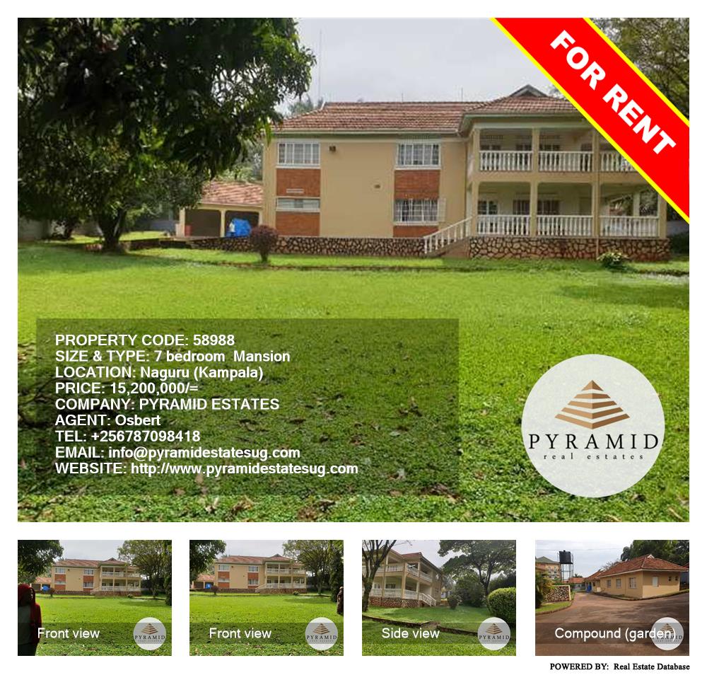 7 bedroom Mansion  for rent in Naguru Kampala Uganda, code: 58988