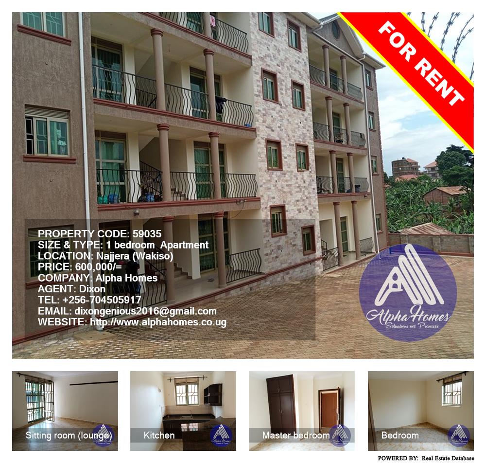 1 bedroom Apartment  for rent in Najjera Wakiso Uganda, code: 59035